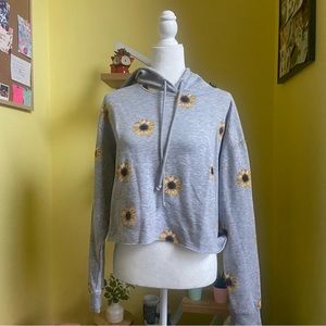 CROPPED SUNFLOWER SWEATSHIRT